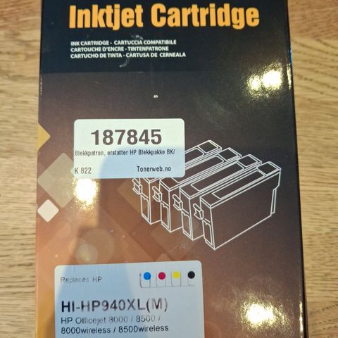 Blekk til HP printer: Inkjet Cartridge