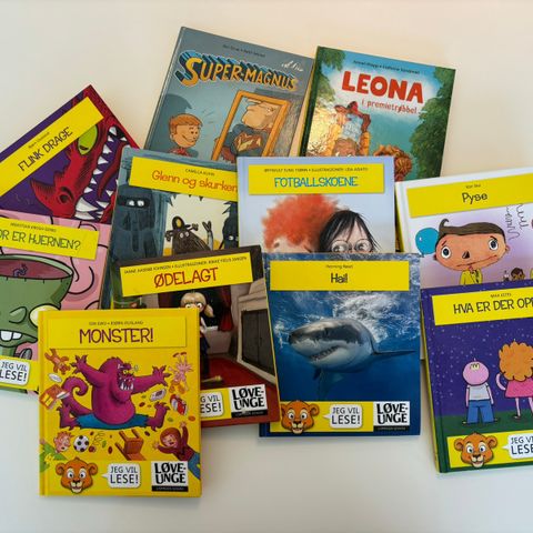 Bokpakke: 11 barnebøker i Leseløve-serien