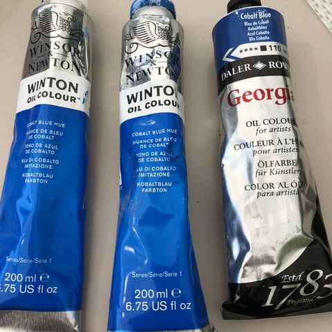 2 tuber Cobalt Blue olje farger fra Winsor & Newton