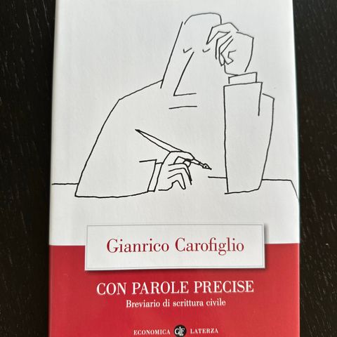 Italiensk bok. Gianrico Carofiglio - Con parole precise.