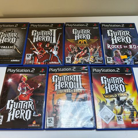 Diverse Guitar Hero spill til PlayStation 2 selges!
