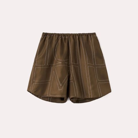 Toteme Monogram PJ Silk Shorts