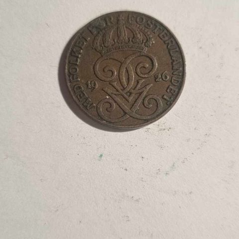 2 öre 1926 Sverige