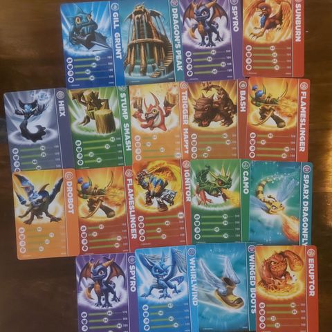 Samlekort Skylanders/Chima/Nintendo