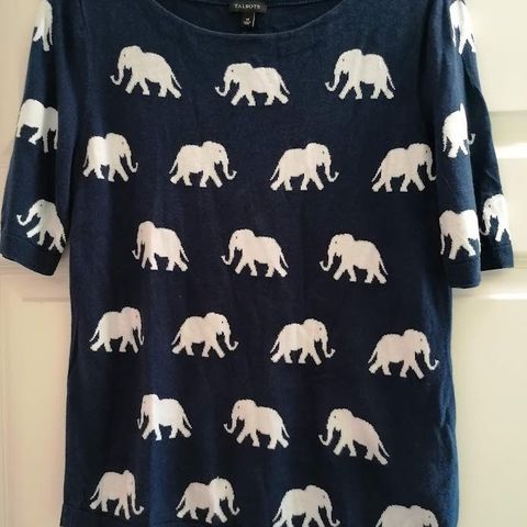 Talbots Elephant KnitTee