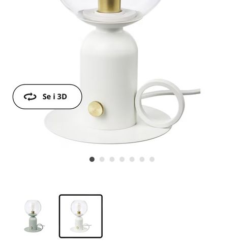 Bordlampe fra IKEA selges