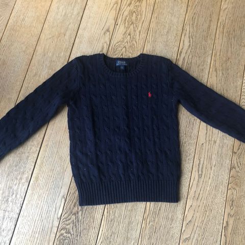 Knapt brukt Polo Ralph Lauren Cable-Knit Cotton Jumper str 7 år