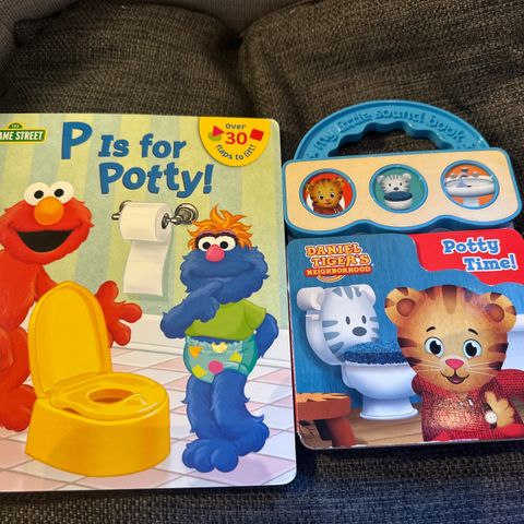 Two English books on potty training