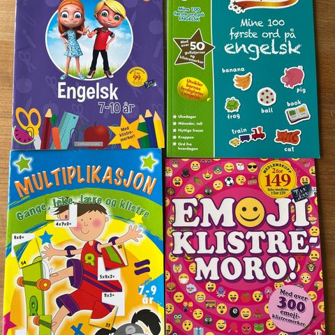 Lær engelsk / multiplikasjon / emoji arbeidsbøker