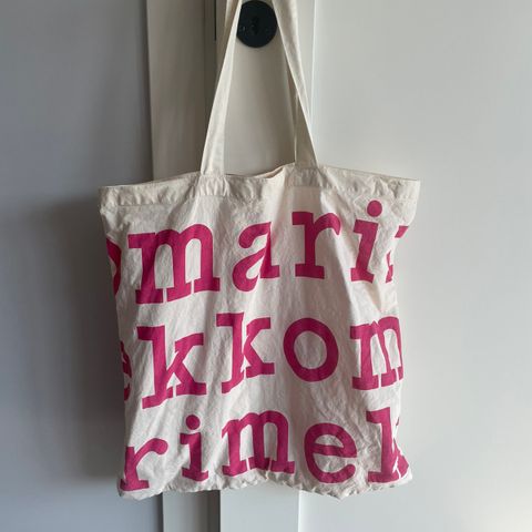 Marimekko handlenett med rosa logo