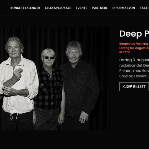 Deep Purple bergen 3 biletter