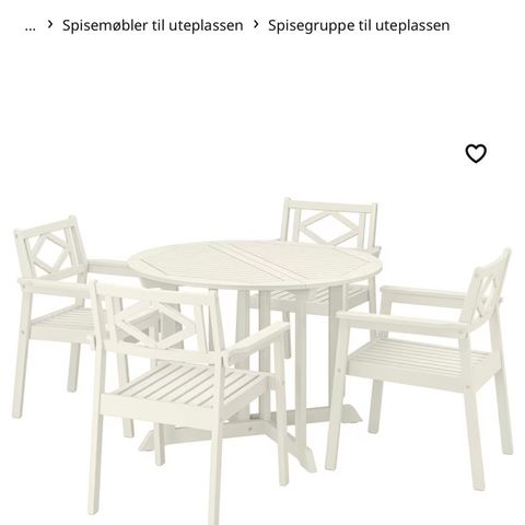 Hagemøbel sett, spisegruppe