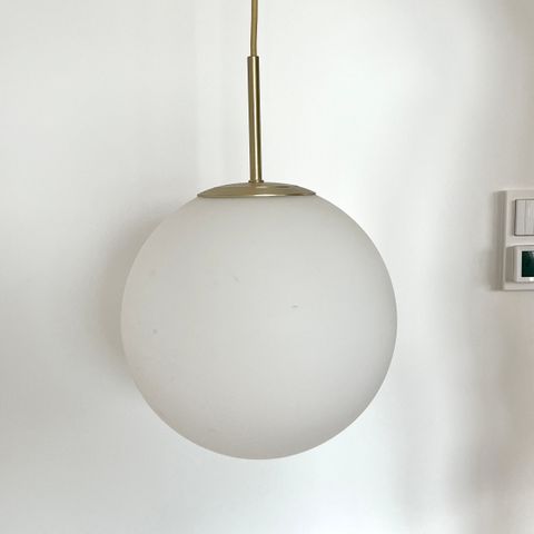 Taklampe `Moon` Ø28 hvit/messing