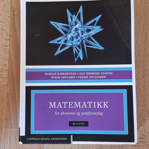 Matematikk for økonomi og samfunnsfag 9. utgave