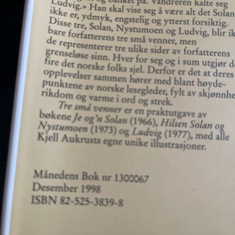 Flåklypa bok  fra 1998 - Tre små venner