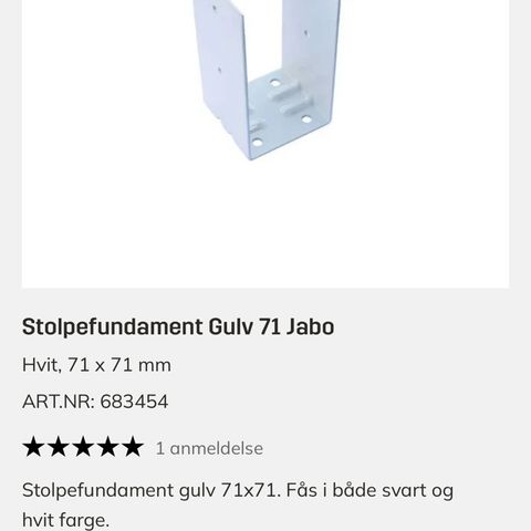 Jabo stolpefundament ØNSKES kjøpt