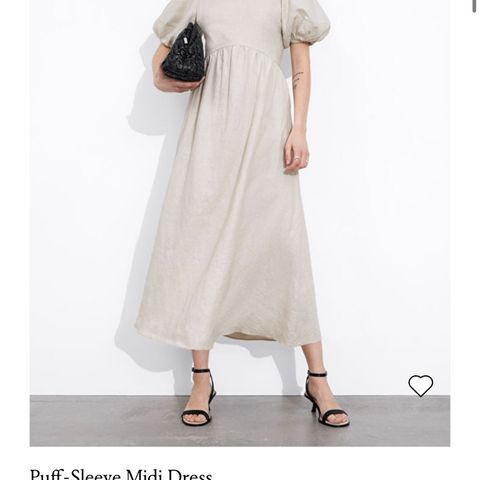 Puff-Sleeve Midi Dress