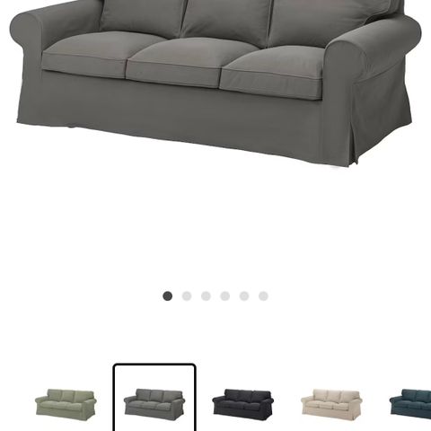Ektorp-sofa fra IKEA, 3-seter, grå