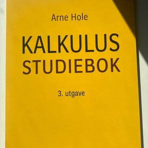 Kalkulus Studiebok av Arne Hole