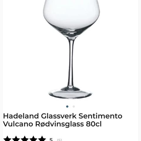 Hadeland Glassverk Sentimento Vulcano Rødvinsglass 80cl