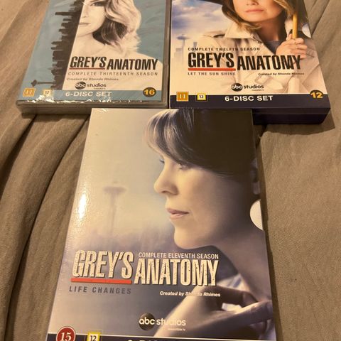 Greys anatomy ses 11-13. Nye i plast. Selges samlet