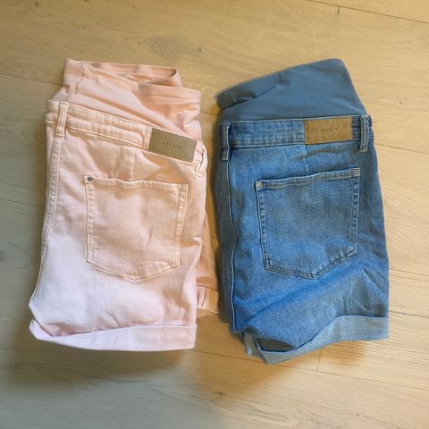 2 stk lite brukt gravidshorts str L - H&M