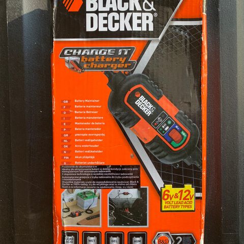 Batteri lader 6V-12V til f.e bil Black&Decker