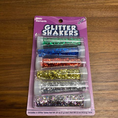 Glitter i flere farger selges