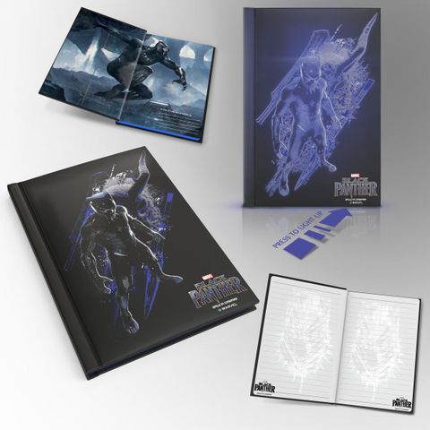 limited edition black panther marvel skrivebok