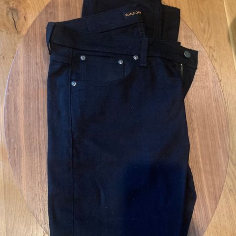 Nudie jeans Lean Dean, svart, W34, L32, ubrukte