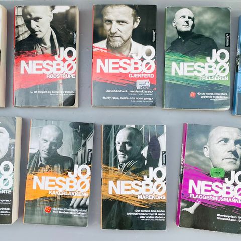 Jo Nesbø krim bøker 9 stk samlet pris