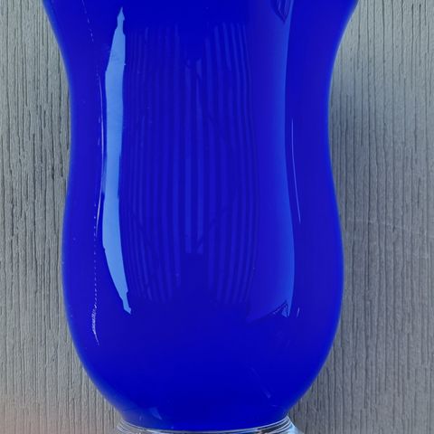 Blått drilkeglass Kongsfossglass