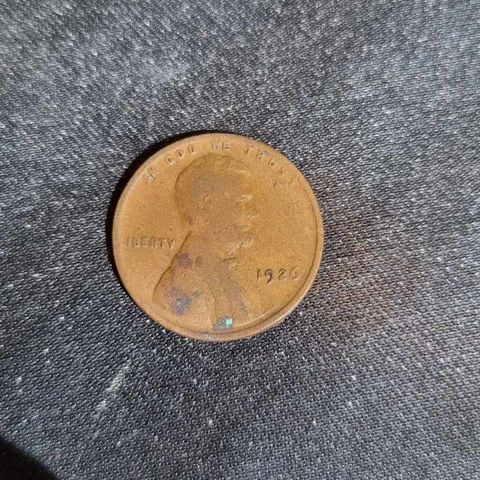 1 cent 1926 USA, Wheat cent, svakt preg