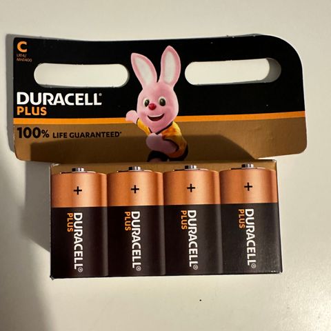 Battery Duracell Alkaline Plus Extra Life MN1400/LR14 Baby C (4-pack)