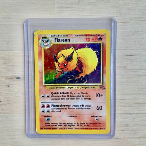 Flareon Holo Jungle Pokemon Kort