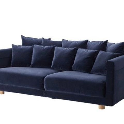 Ikea Stockholm Blå 3-seter Velour sofa