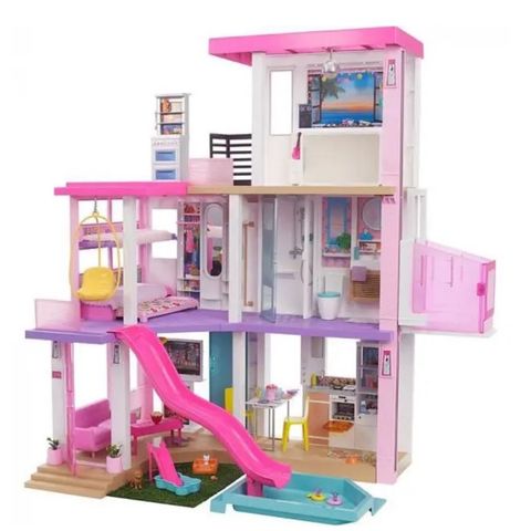 Stort Barbie Dreamhouse i tre etasjer med Cabriolet