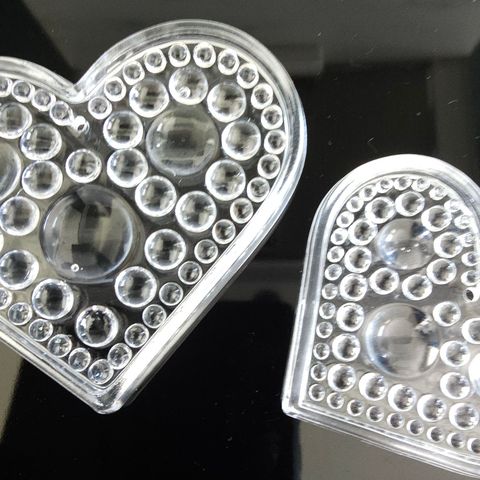 Vakre Krystall hjerter fra Hadeland glassverk
