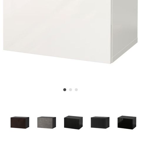 NEDSATT! IKEA BESTÅ skap med hvit Selsviken høyglanset dør