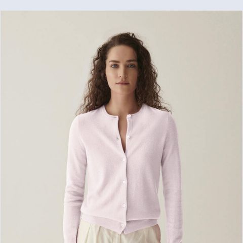 100% lysrosa cashmere Cardigan - Eric Bompard  str 38