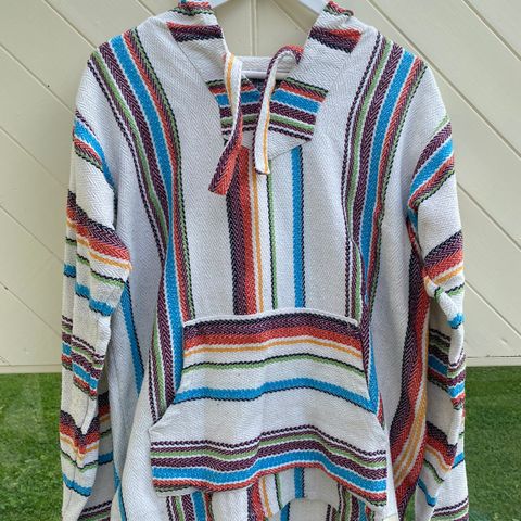 Baja hoodie, «hippie-genser» str. M/L
