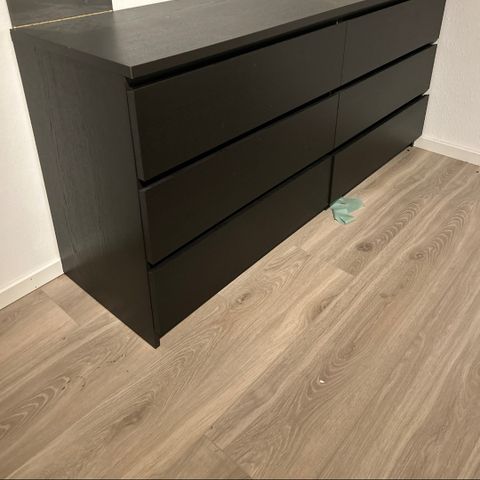 Ikea kommode 6 skuffer svart