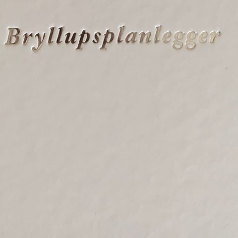 Bryllups planlegger bok