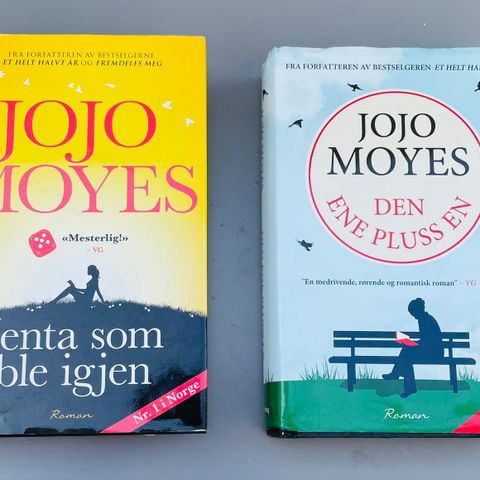 Jojo Moyes - Jenta som ble igjen og Den ene pluss en bok innbundet