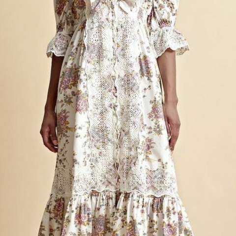 By timo Poplin button down dress off white bouquet