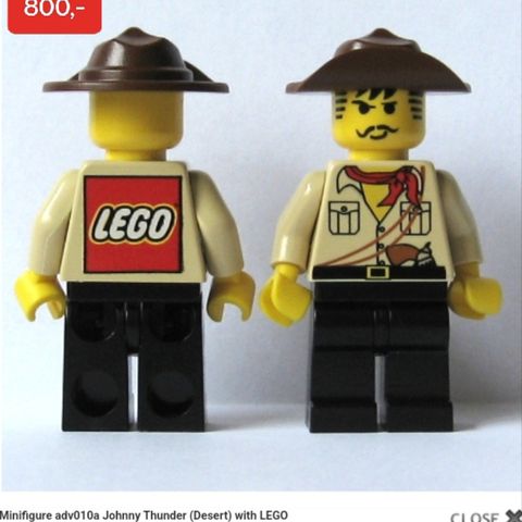 Lego Adventurers Johnny Thunder m LEGO logo