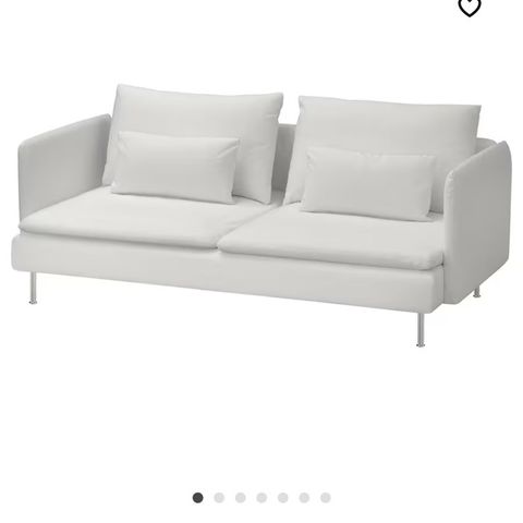 Umontert Ikea Søderhamn 3-seter sofa selges