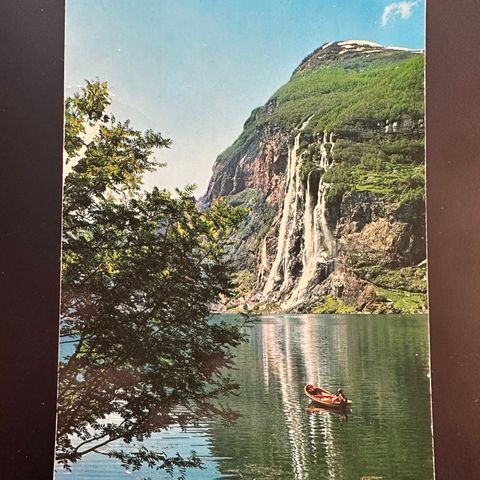 Postkort ubrukt, Geiranger - de syv søstre (2524 AQ)