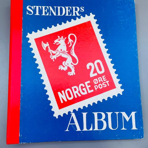Stender Norge frimerkealbum vintage retro