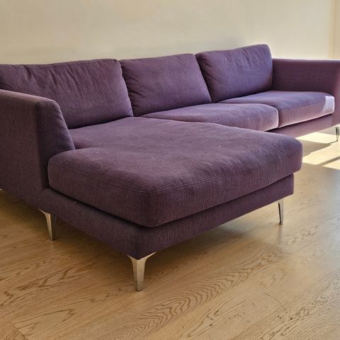 Designsofa med cheselong